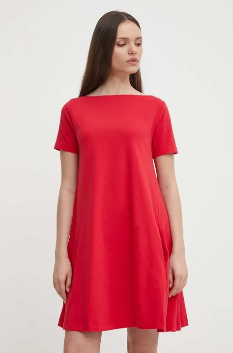 United Colors of Benetton sukienka kolor czerwony mini prosta