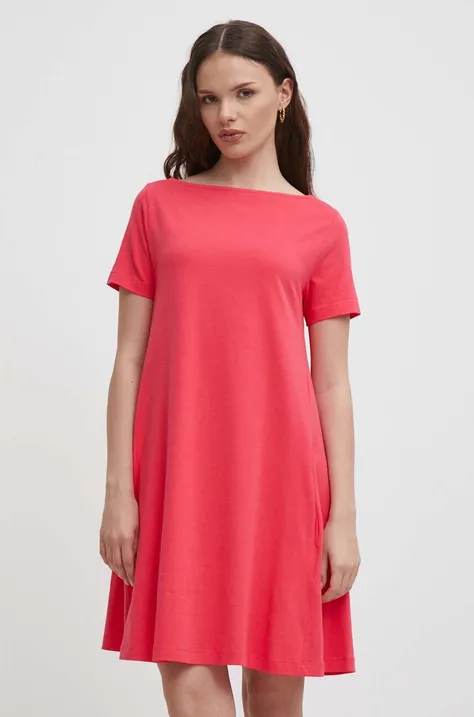Haljina United Colors of Benetton boja: ružičasta, mini, ravna