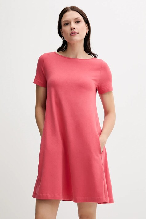 United Colors of Benetton rochie culoarea verde, mini, drept, 3Z1RDV01E