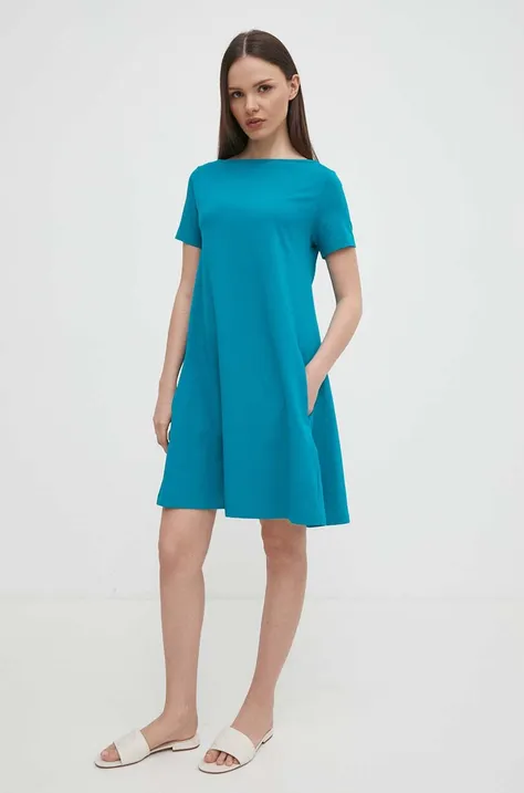 Платье United Colors of Benetton цвет зелёный mini прямая
