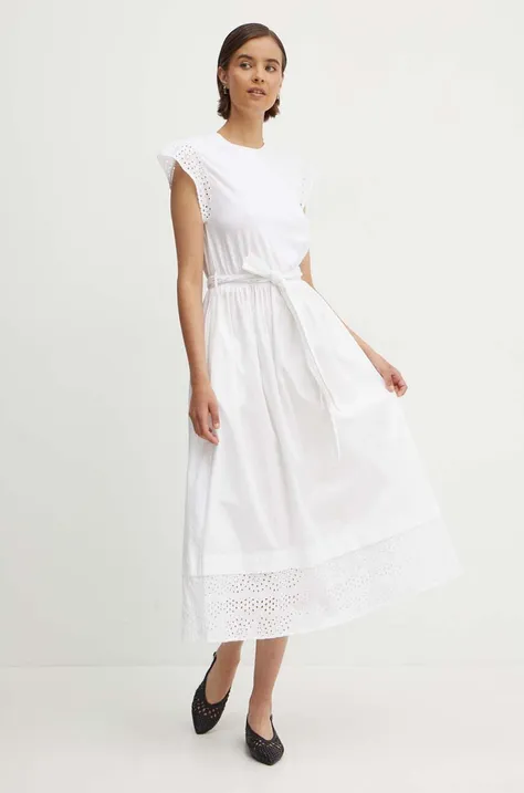 Φόρεμα United Colors of Benetton χρώμα: άσπρο