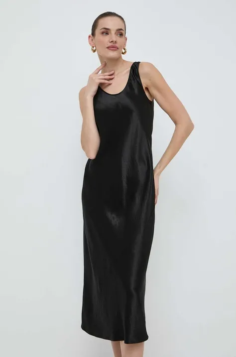 Max Mara Leisure sukienka kolor czarny midi rozkloszowana