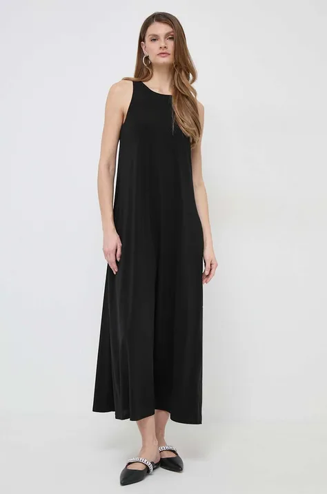 Платье Max Mara Leisure цвет чёрный maxi расклешённая