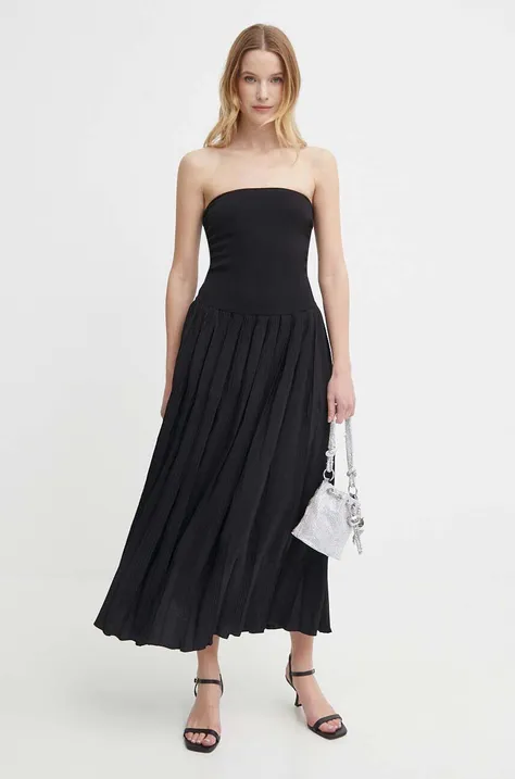 Платье Sisley цвет чёрный mini расклешённая