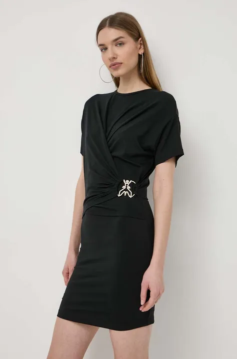 Patrizia Pepe rochie culoarea negru, mini, mulata, 2A2760 J206
