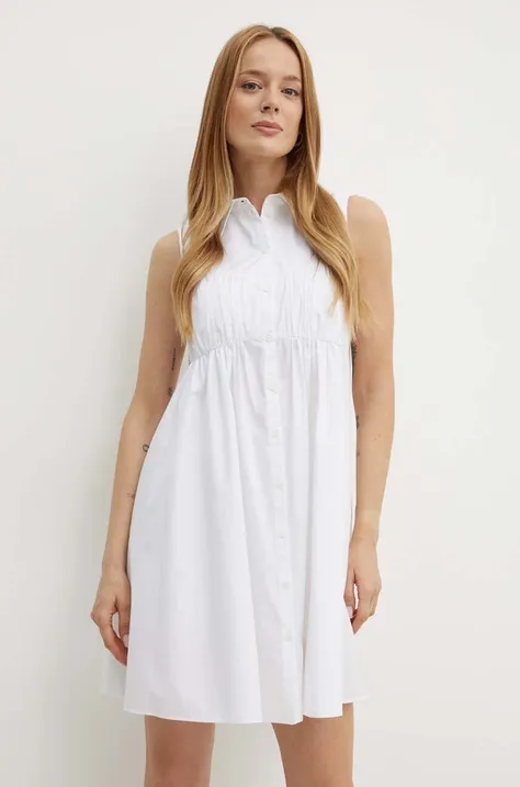 Бавовняна сукня Patrizia Pepe колір білий mini розкльошена 2A2793 A9B9
