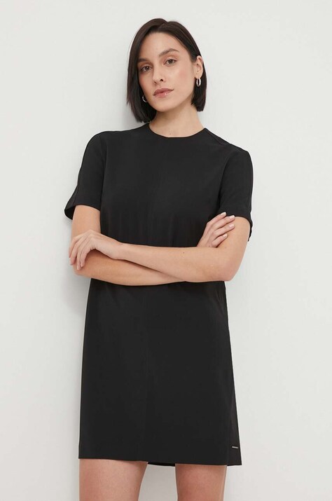 Calvin Klein rochie culoarea negru, mini, evazată K20K206653