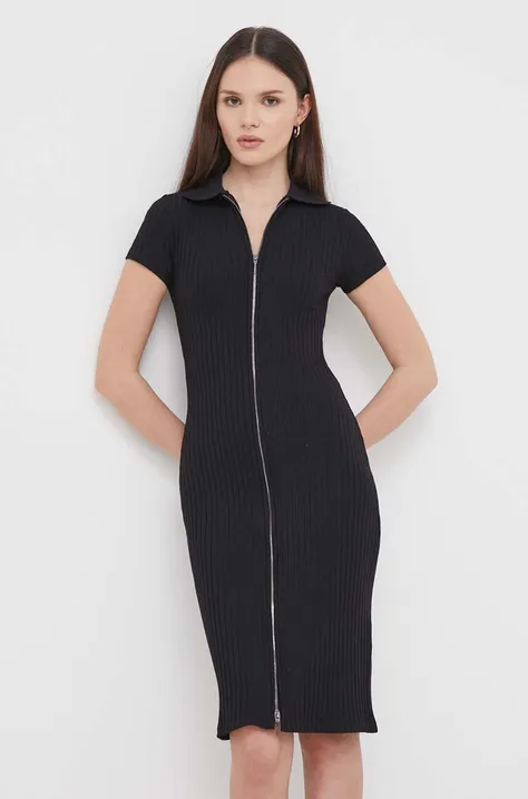 Calvin Klein rochie culoarea negru, mini, mulată K20K206932