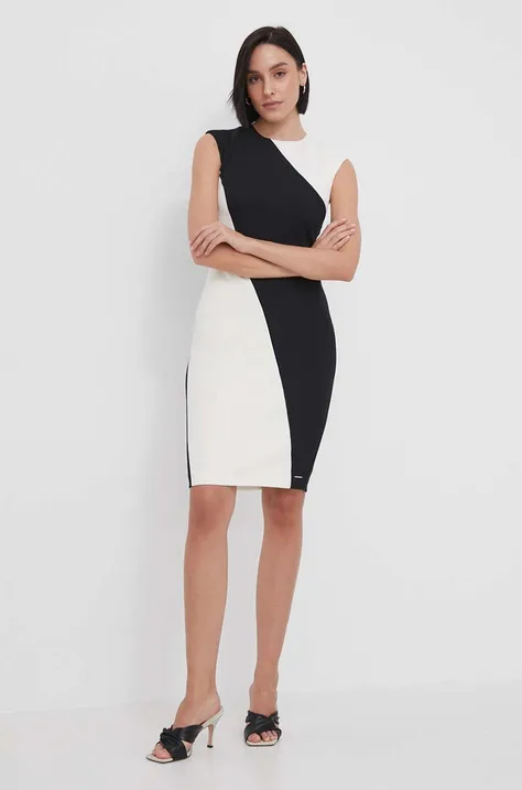 Šaty Calvin Klein čierna farba,mini,priliehavá,K20K207021