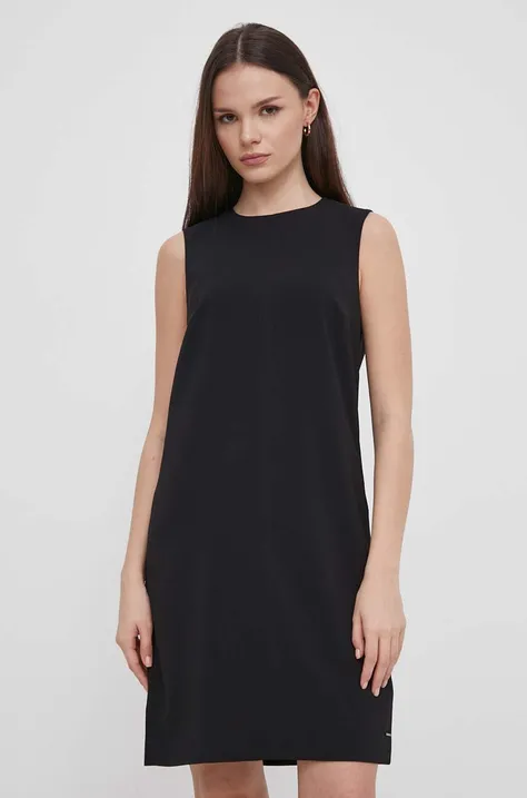 Šaty Calvin Klein čierna farba,mini,áčkový strih,K20K207257