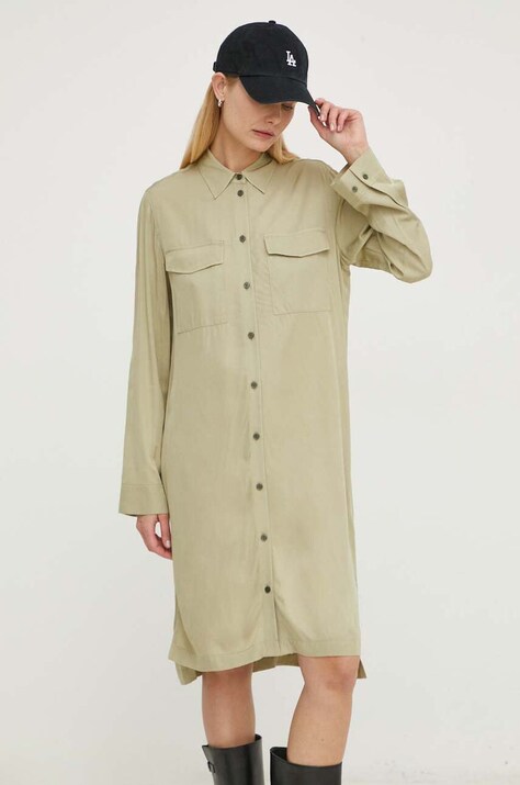Marc O'Polo rochie culoarea verde, mini, dreaptă
