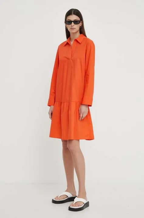 Šaty Marc O'Polo oranžová farba, midi, oversize