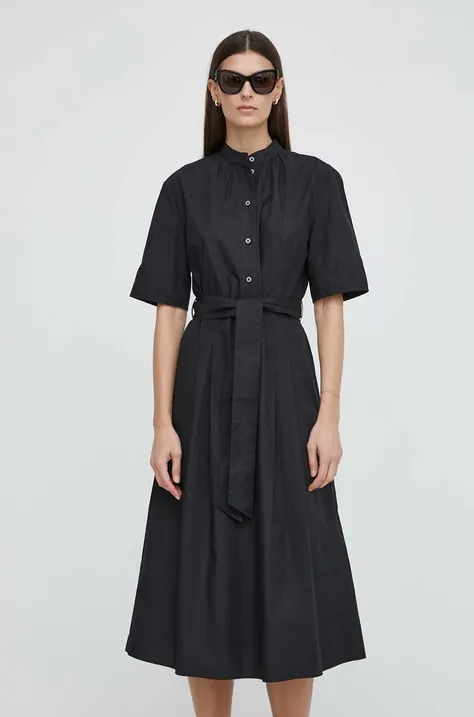 Платье Marc O'Polo цвет чёрный midi расклешённое 403104121355