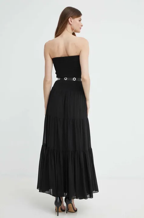 MICHAEL Michael Kors sukienka kolor czarny maxi rozkloszowana