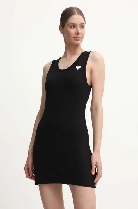 Φόρεμα Guess χρώμα: μαύρο