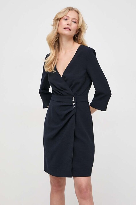 Morgan rochie culoarea bleumarin, mini, dreaptă