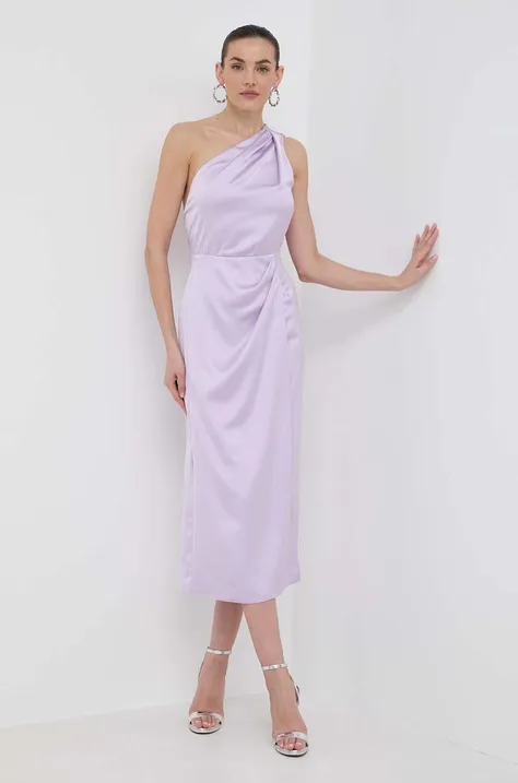 Платье Marella цвет фиолетовый midi прямая