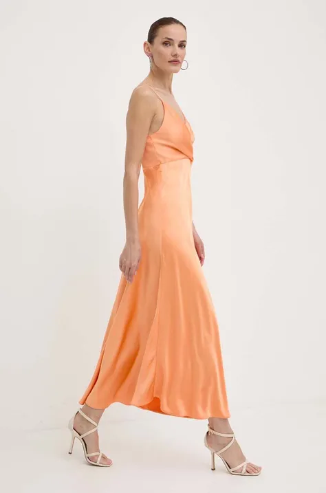 Šaty Marella oranžová farba, maxi, áčkový strih, 2413221502200