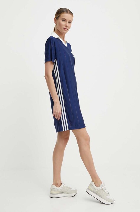 adidas Originals rochie culoarea bleumarin, mini, dreaptă, IR7467