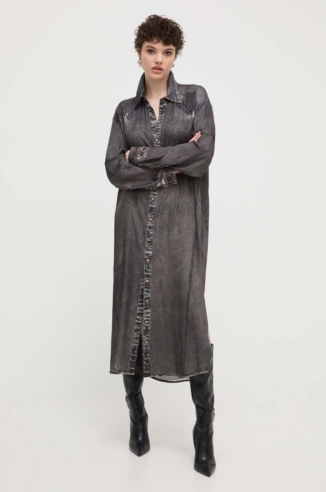 Diesel rochie D-ALTON-N1 culoarea gri, midi, oversize, A13491.0LIAM