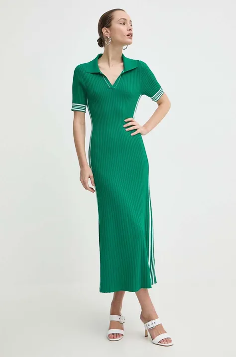 Šaty Miss Sixty RJ5120 KNIT DRESS zelená farba, maxi, priliehavá, 6L1RJ5120000
