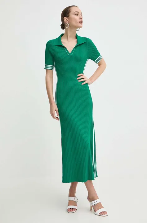 Рокля Miss Sixty RJ5120 KNIT DRESS в зелено дълга с кройка по тялото 6L1RJ5120000