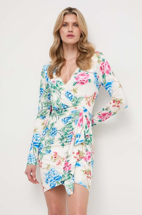 Guess rochie culoarea bej, mini, dreaptă