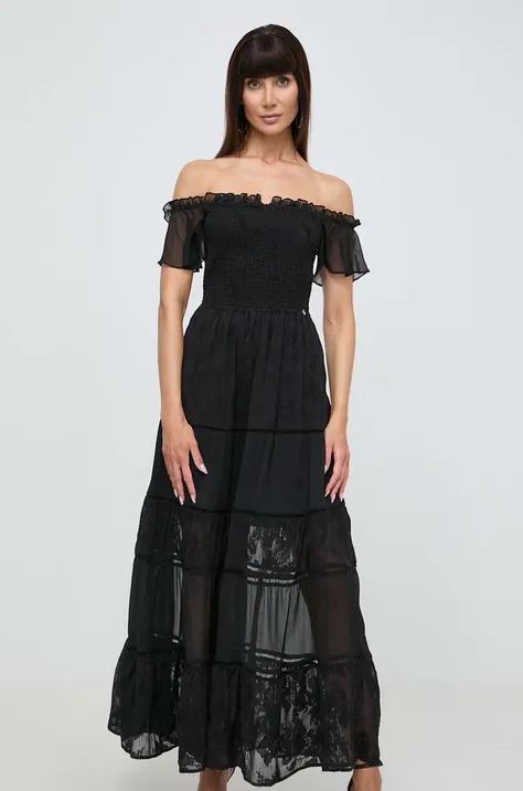 Платье Guess GIUDITTA цвет чёрный maxi расклешённое W4GK40 WG4Y2