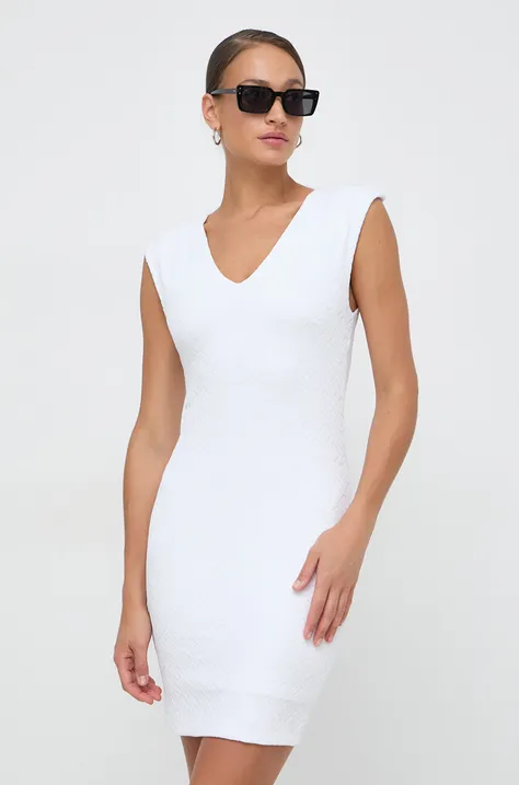 Haljina Guess boja: bijela, mini, ravna