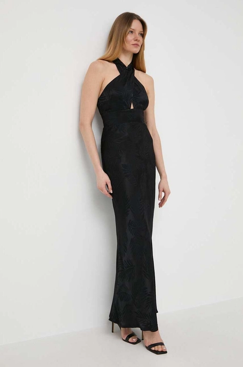 Guess rochie culoarea negru, maxi, drept