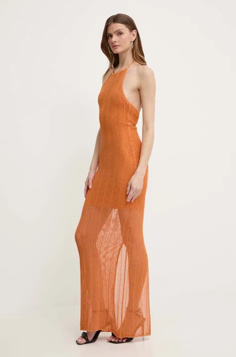 Guess sukienka SOPHIE kolor pomarańczowy maxi dopasowana W4GK24 Z3E60