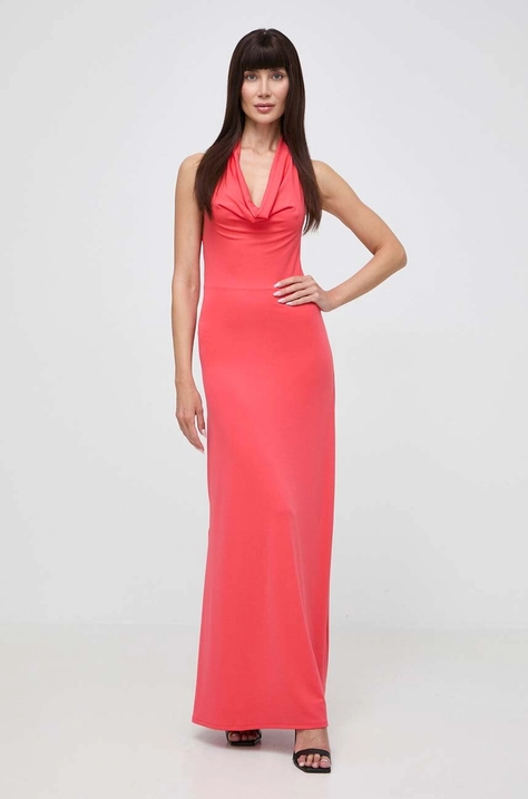 Платье Guess FLAVIA цвет красный maxi расклешённое W4GK28 KBPZ0