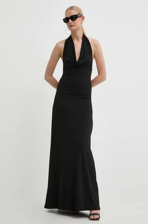 Сукня Guess FLAVIA колір чорний maxi розкльошена W4GK28 KBPZ0