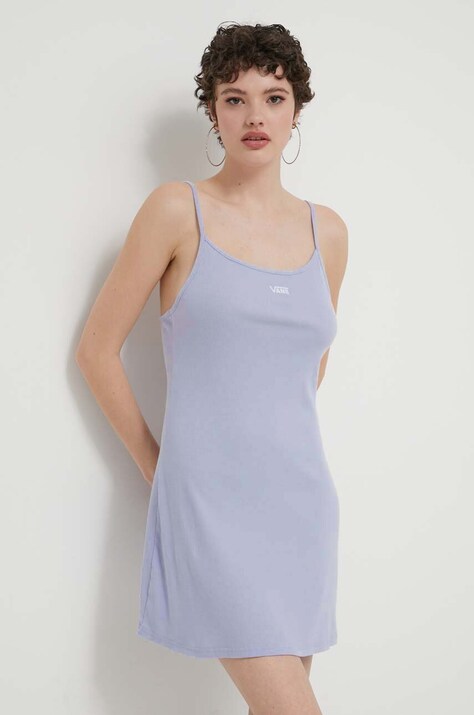 Vans rochie culoarea violet, mini, mulată