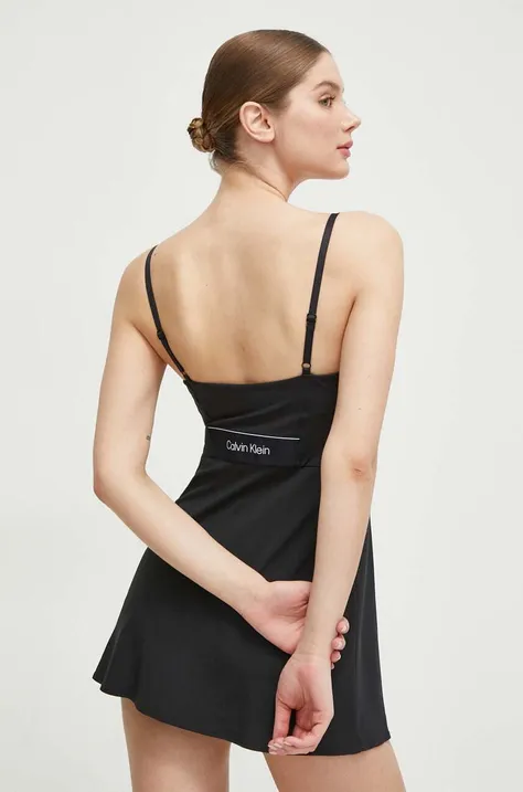 Šaty Calvin Klein Performance čierna farba, mini, priliehavá