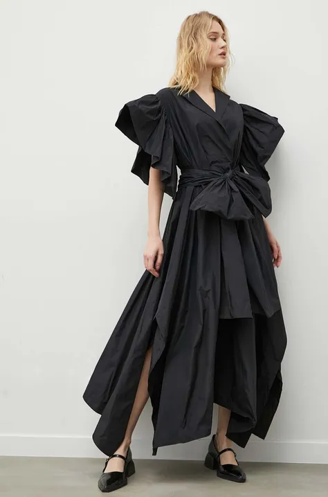 Šaty MMC STUDIO černá barva, mini, oversize