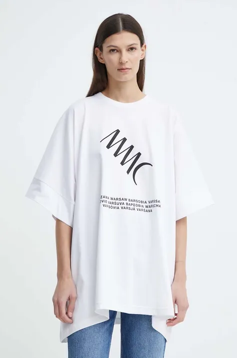 Βαμβακερό μπλουζάκι MMC STUDIO γυναικεία, χρώμα: άσπρο