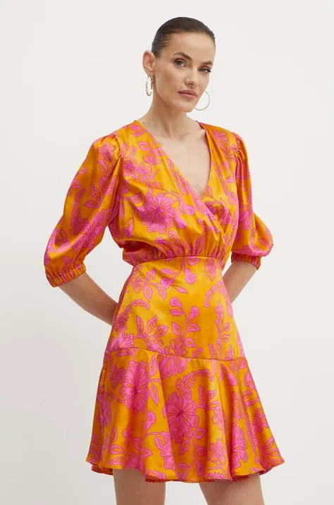 Šaty Morgan RALBA.F oranžová farba, mini, áčkový strih, RALBA.F