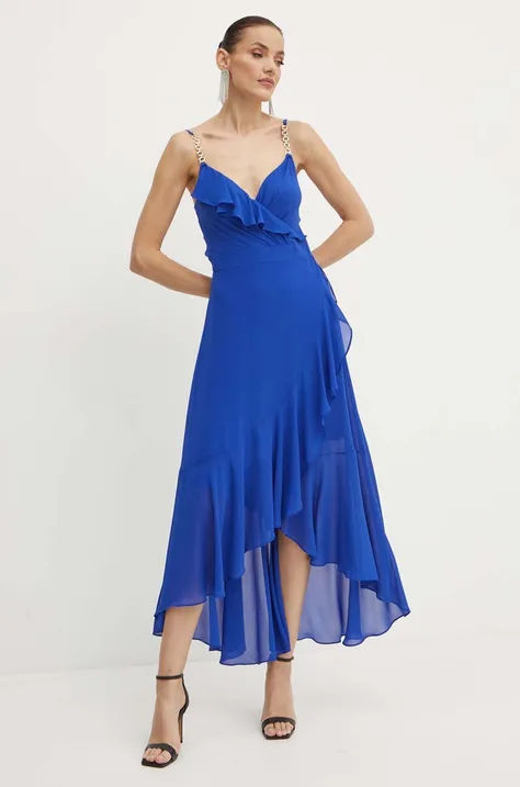Morgan sukienka RDOLY kolor niebieski maxi prosta RDOLY