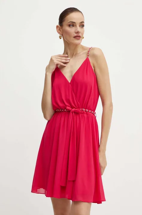 Haljina Morgan RENODO boja: ružičasta, mini, širi se prema dolje