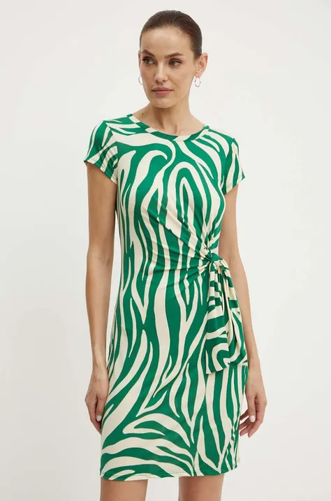 Šaty Morgan RVEBO zelená farba, mini, áčkový strih, RVEBO