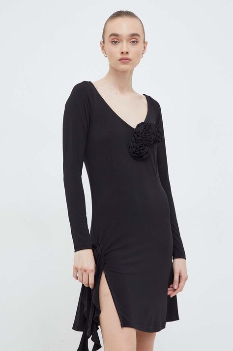 Résumé rochie culoarea negru, mini, evazată