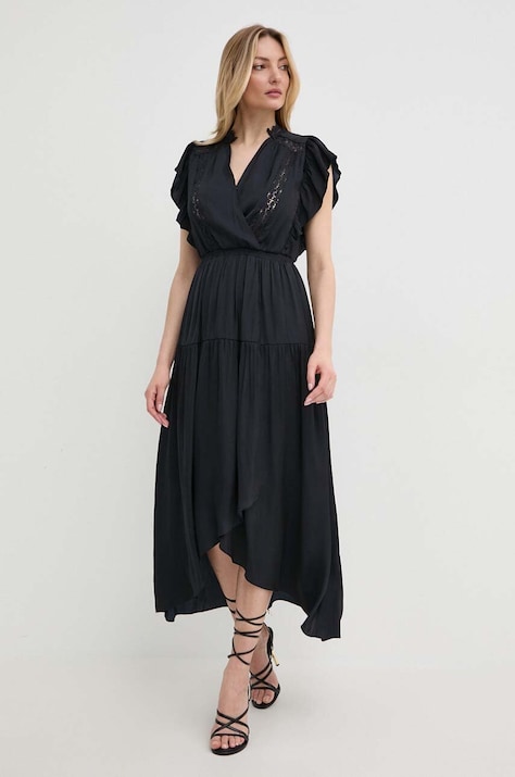 Morgan rochie RIMAGE culoarea negru, mini, evazată, RIMAGE