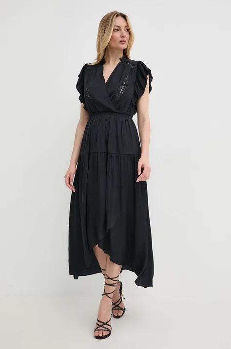 Šaty Morgan RIMAGE čierna farba, mini, áčkový strih, RIMAGE