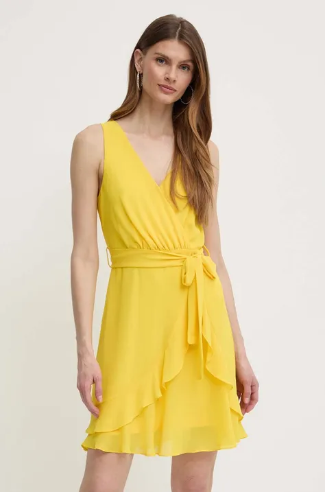 Morgan sukienka ROSVAL kolor żółty mini rozkloszowana ROSVAL