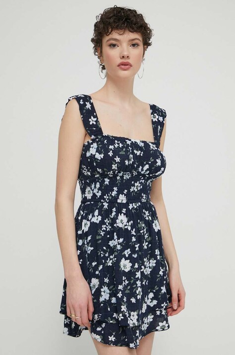 Hollister Co. rochie culoarea bleumarin, mini, evazată
