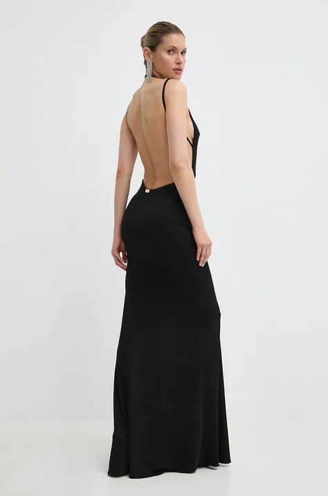 Платье Elisabetta Franchi цвет чёрный maxi облегающее AB58642E2