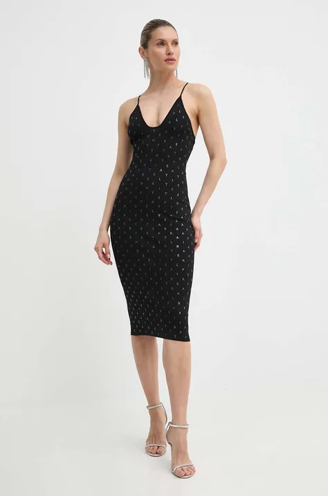 Elisabetta Franchi ruha fekete, mini, testhezálló, AM41B42E2