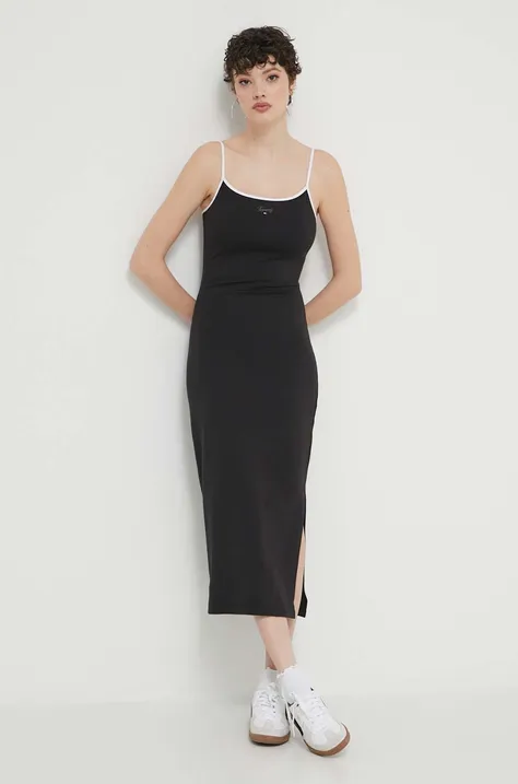 Платье Tommy Jeans цвет чёрный midi облегающее DW0DW17952