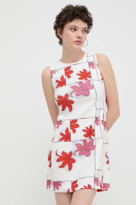 Платье Desigual HOUSTON цвет белый mini прямое 24SWVW01